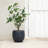 Jarmal 14.6'' D Round Geometric Black Planter, Indoor Outdoor Plant Pot with Drainage Hole-1076105909