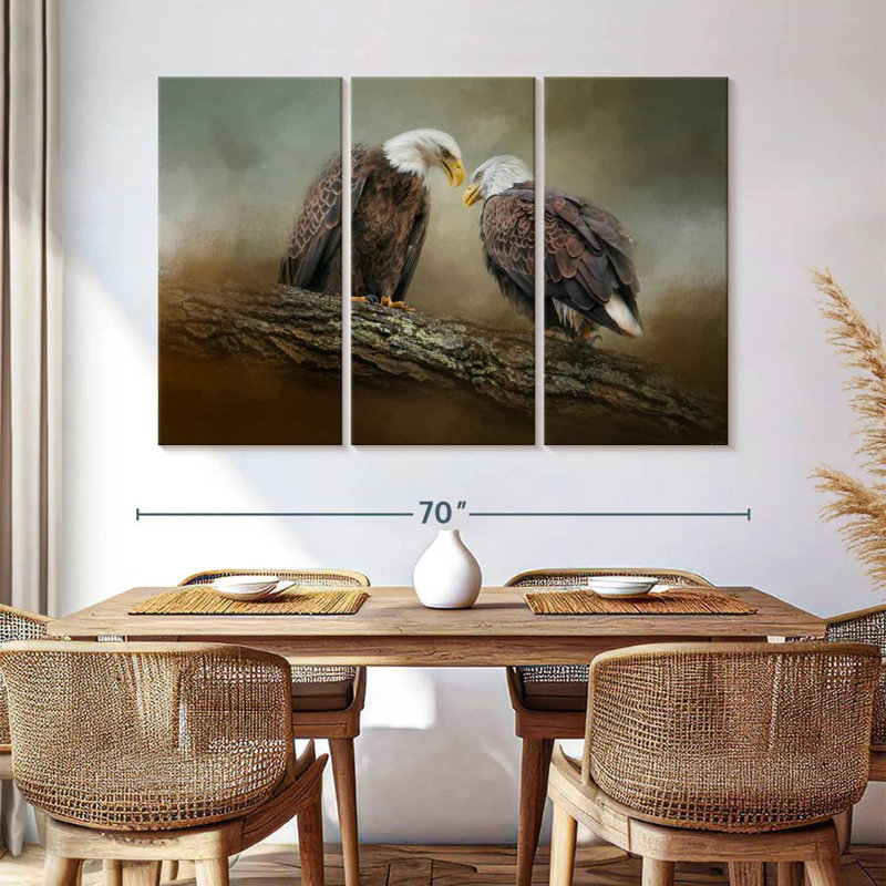 Brampt Quiet Conversation Bald Eagles, 42" H x 65" W