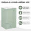 Meuble-lavabo simple autoportant vert 20 po avec lavabo et rangement en céramique