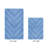 Annaclara Premium 100% Cotton 1990 GSM 2-Piece Tufted Chevron Bath Rug Set with Non-Slip Spray Latex Backing, OEKO-TEX® Certified, Super Absorbent and Machine Washable, Dark Blue-122444786-71048574