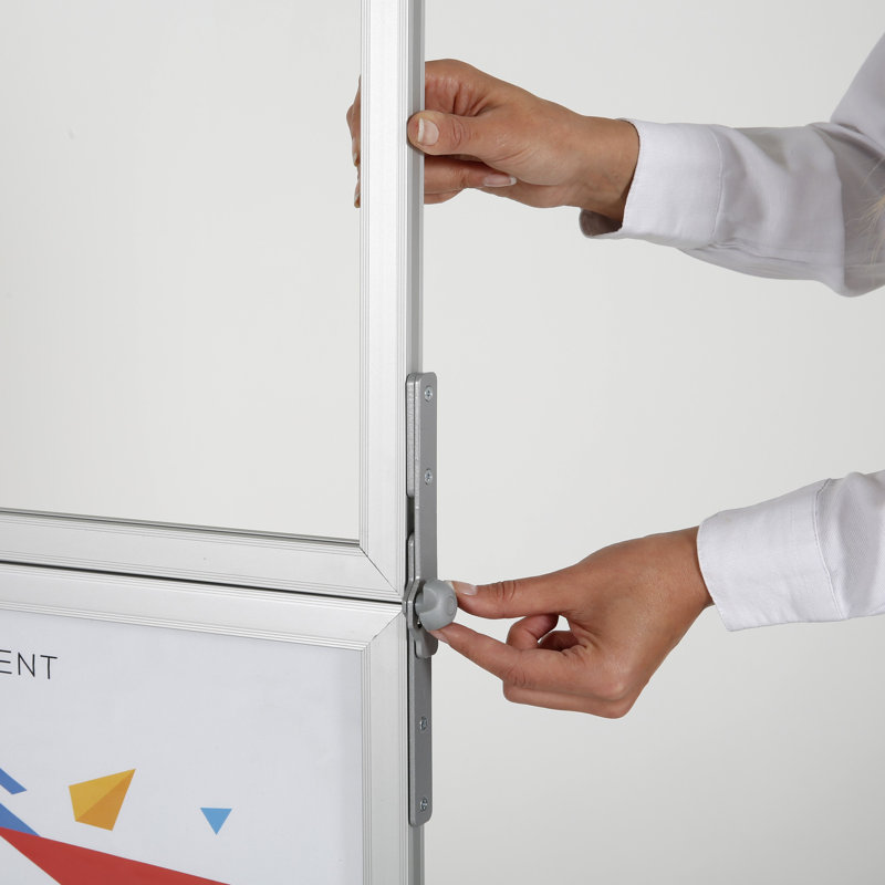Porte-affiche de trottoir d'extérieur Windpro, Argent