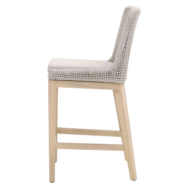 Dorey 39'' Wicker Outdoor Bar Stool with Cushion
