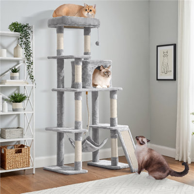Manorbier 63" H Multilevel Cat Tree for Small and Medium Cats