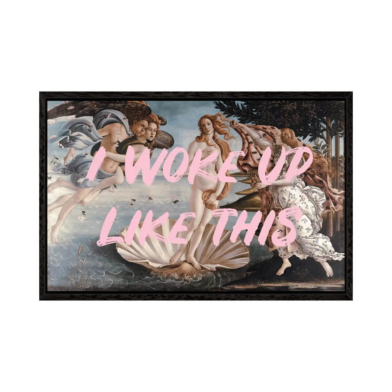 Venus - Print on Canvas, Black Framed, 66.04cm H x 101.6cm W x 3.81cm D