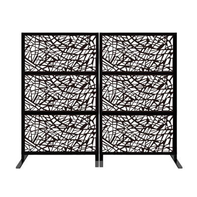 6.5 ft. H x 4 ft. W Laser Cut Metal Privacy Screen