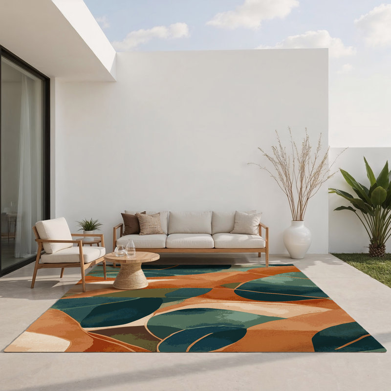 Savanna Sweep Indoor And Outdoor Area Rug, Rectangle 4' x 6'