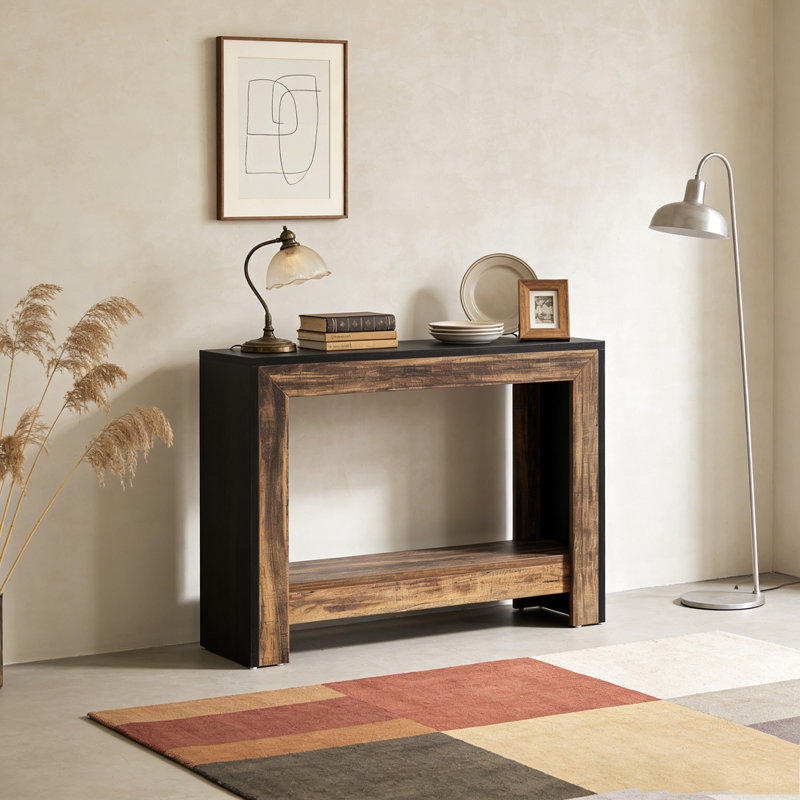 Table de canapé avec rangement ouvert Farmhouse