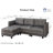 Zendajas 85" Curved Arm Sofa & Chaise With Storage Ottoman-196108632