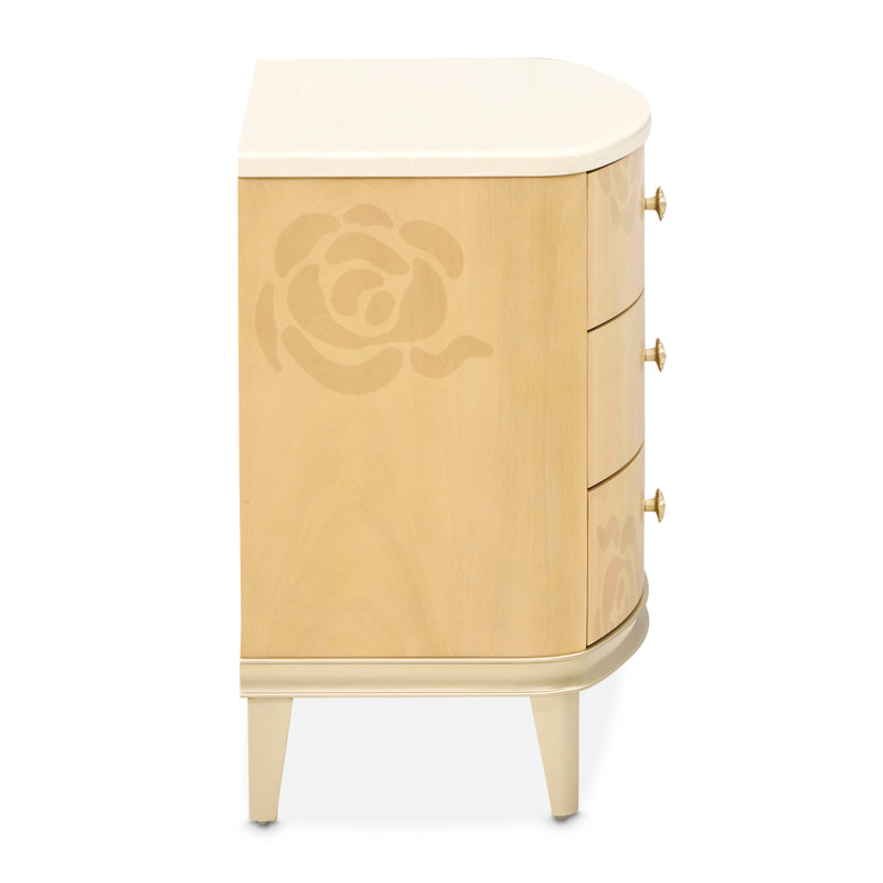 Camellia Field Caramel 3 - Drawer Nightstand