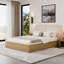 Verona Queen Wood Bed With Upholstered Headboard-1472325068