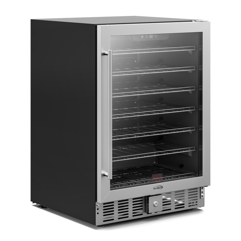 KoolMore 23'' W 60 Cans (12 oz.) 5 Cubic Feet Beverage Cooler with Glass Door