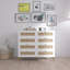 Commode contemporaine 8 tiroirs avec rotin