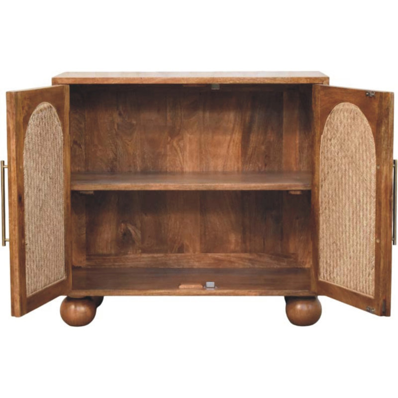 Arched Rattan Two-door Sideboard