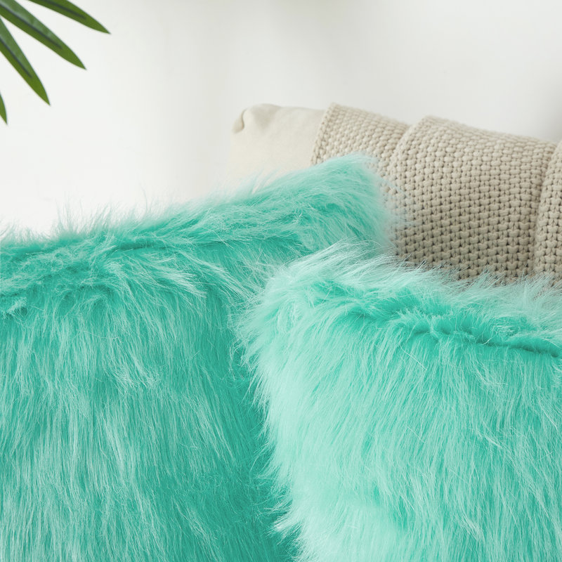 Coussin Flafia avec coussin, coussin décoratif moelleux, 16 po x 16 po, Comme neuf