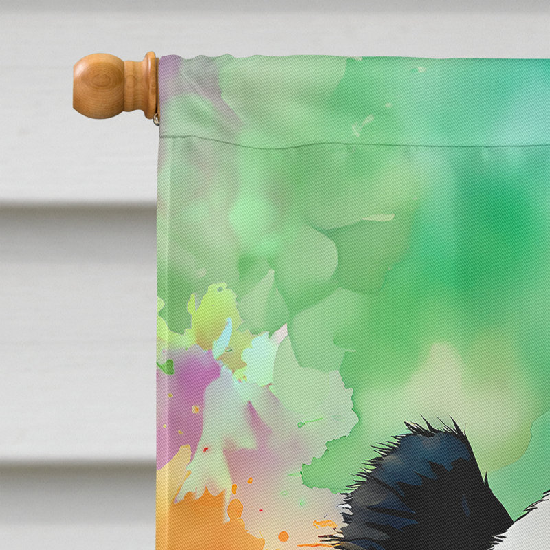 Drapeau de maison de panda hippie