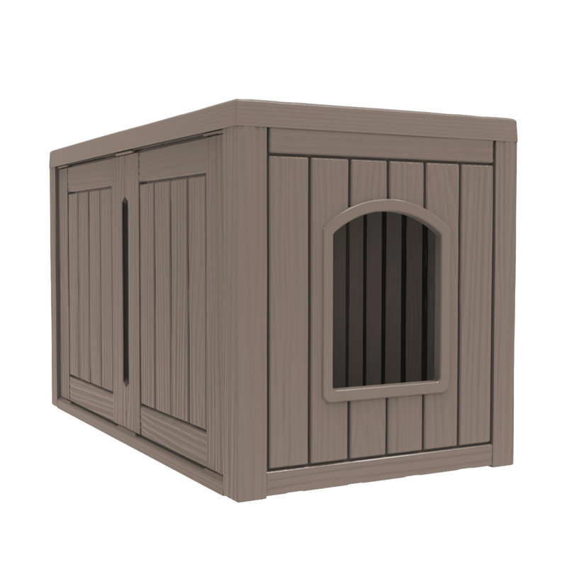 Enceinte pour chat et litière résistante aux intempéries avec séparateur, abri intérieur / extérieur polyvalent, assemblage facile