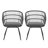 TERRY CHAIR,2PCS With 2 Cushions,Gray