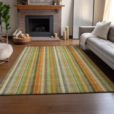 Premium Machine Washable Cerrito AMF543 Khaki Rug