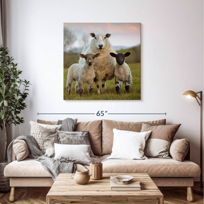 Crowle Markethill Sheep, 39" H x 39" W