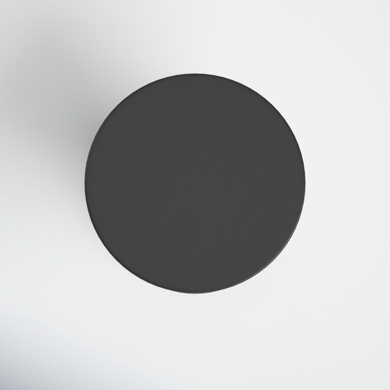 Concorde 14.5'' Black Concrete Round Outdoor Side Table