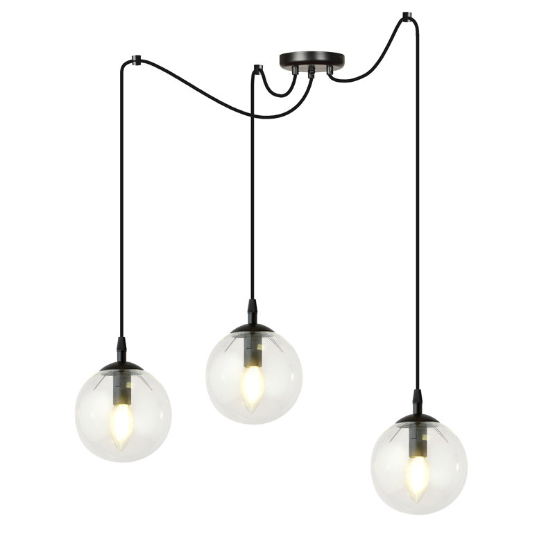 Garnes 3 - Light Sphere Pendant, Clear