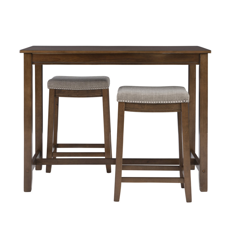 Arlyce 4 - Person Bar Height Dining Set, Rustic, 42" H x 47.25" L x 23.75" W, Rustic