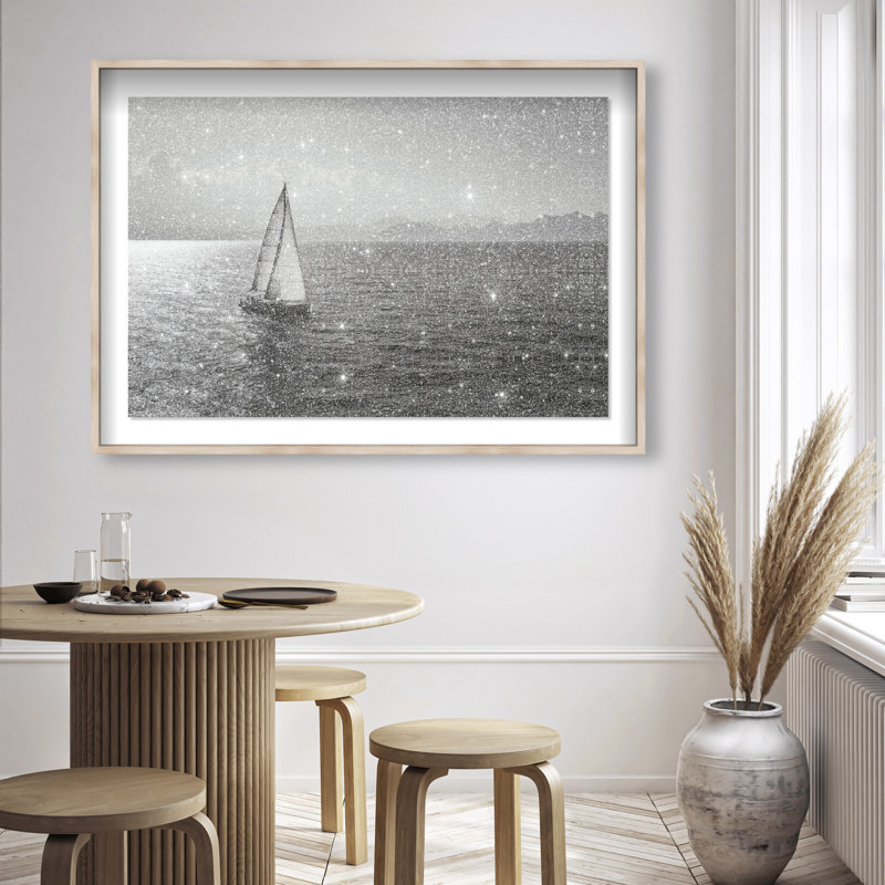 Edge Of Silence Print by Oliver Gal, 11.5"H x 16.5"W, Natural Oak Shadowbox