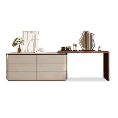 Makeup Vanity with Light mirror,6 drawers