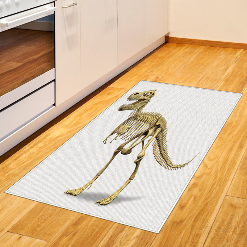 Dinosaur High Density Long Fiber Poly Threads Decorative Area Rug Carpet, Rectangle 2'7" x 5'