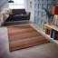 Tarren Handwoven Wool Orange/Grey Striped Area Rug-63434187