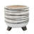 S/2 Ceramic 6/8" Footed Planter