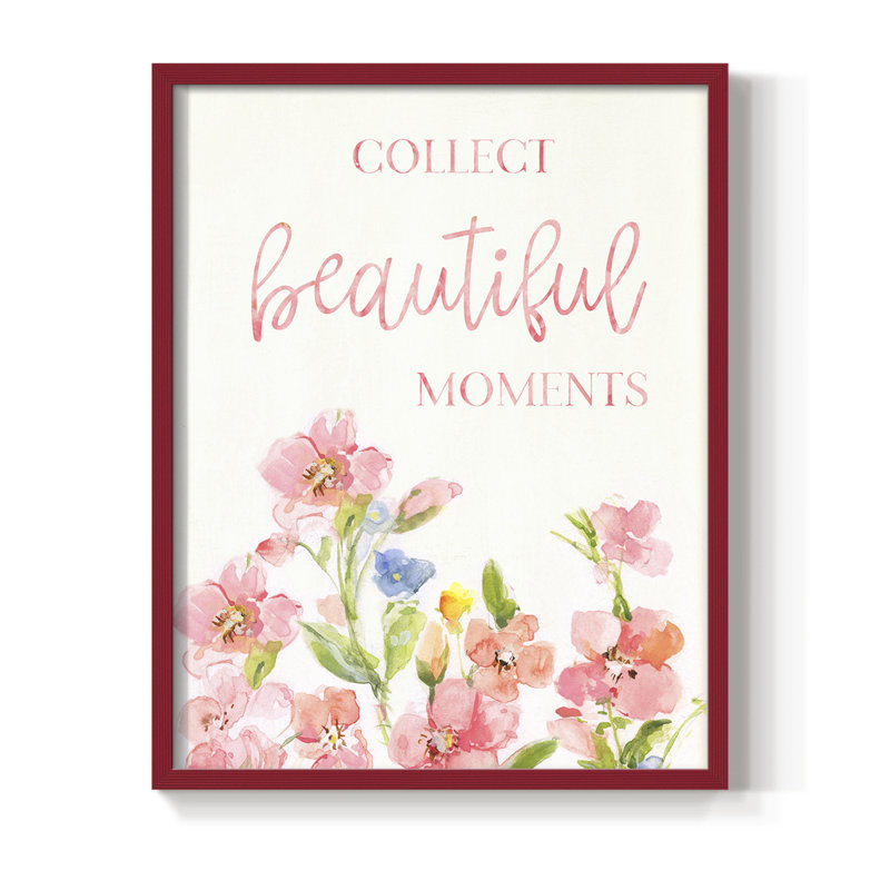 Beautiful Moments Framed Print - Solid Wood, 11" H x 9" W, Red