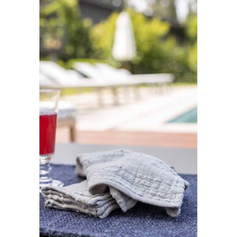 Kenwood 100% Cotton Square Napkins, Gray