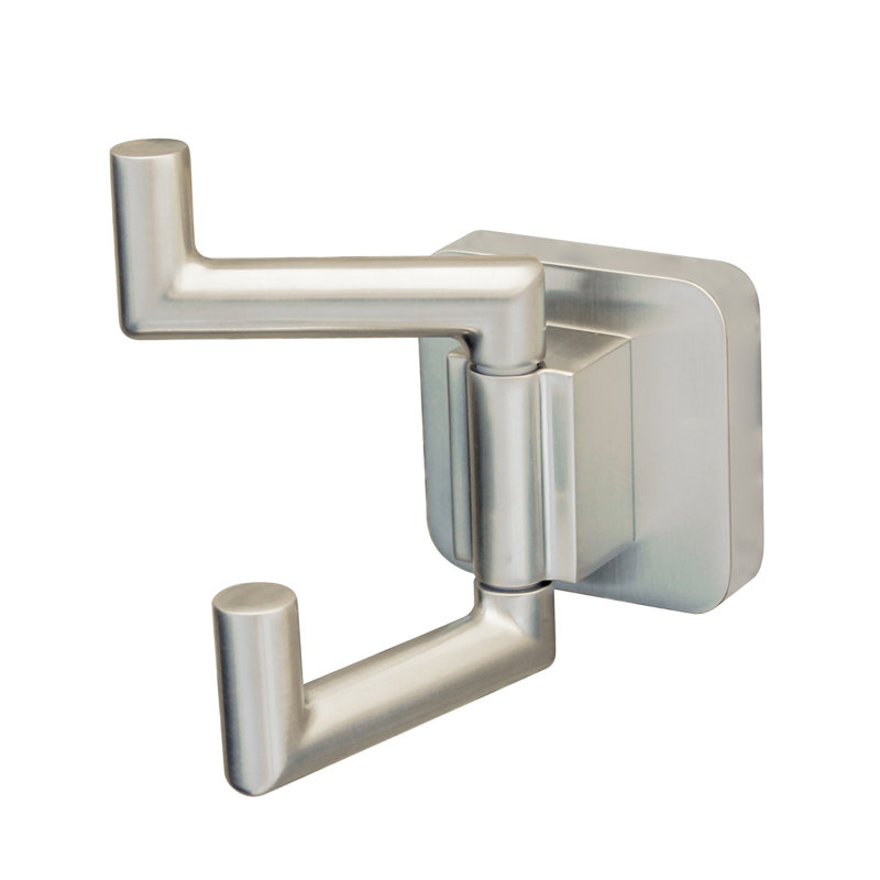 Kubos Wall Mounted Robe Hook, Brushed Nickel