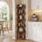 Corner Bookcase, 70.8'' Tall Corner Shelf Storage Display Rack