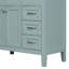 Meuble-lavabo vert 36 po avec lavabo, structure solide et panneau de fibres à densité moyenne, conception autoportante moderne