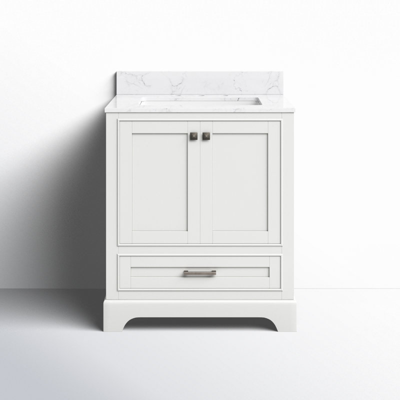 Ensemble de meuble-lavabo simple 30 po Aurilla, Blanc