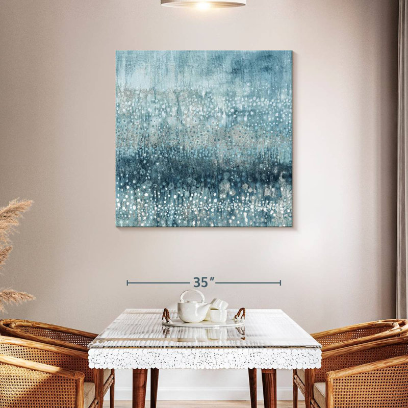 Rain Avery III Blue Silver, 39" H x 39" W