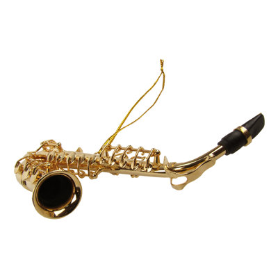 Ornement figurine saxophoniste de musique à suspendre