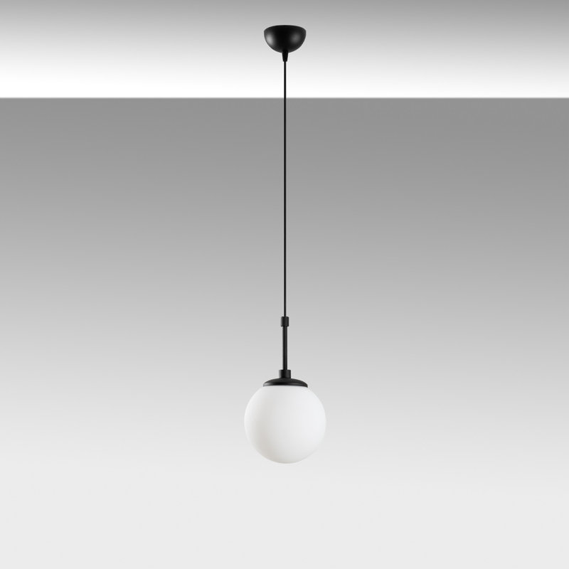 Lustre, H 5,91 po x l 5,91 po x P 15,75 po, Noir
