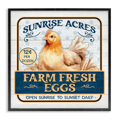 Farm Fresh Eggs Framed Giclee Art by Mollie B.