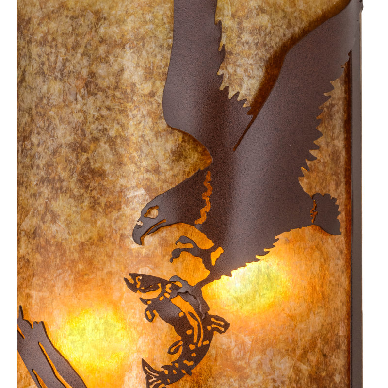 Rustic Lodge Flush Mounted Sconce