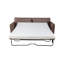 Canapé-lit convertible 2 places - Similicuir, structure en bois, style Mid-Century (salon)