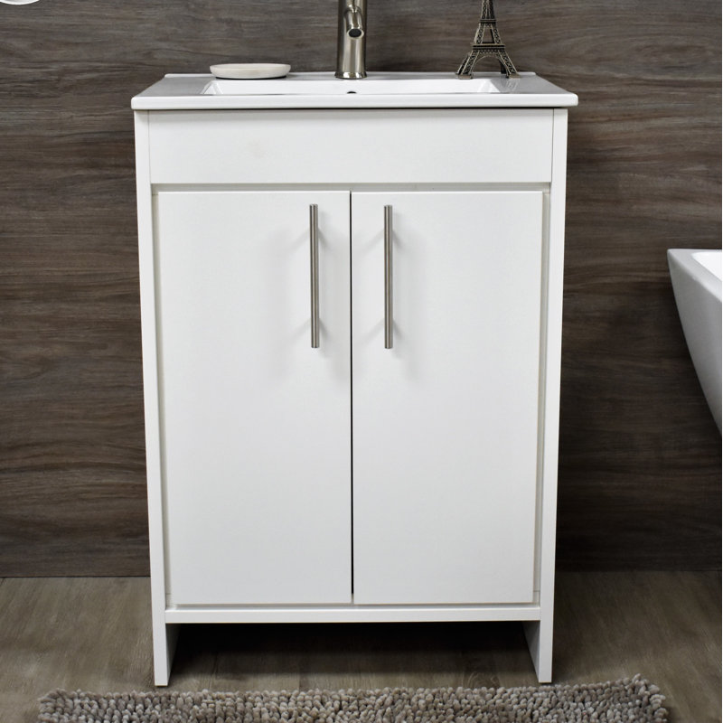 Ensemble de meuble-lavabo simple 24 po Amrooti, Blanc