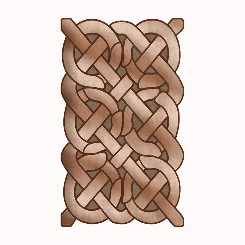 Tapis café en polyester tissé à la machine Novelty Blanchester, Nouveauté 5 pi 3 po x 7 pi 7 po