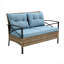 Ensemble de canapé de conversation modulaire à patio 4 pièces avec canapé d'extérieur KD Rattan Wicker-603619227