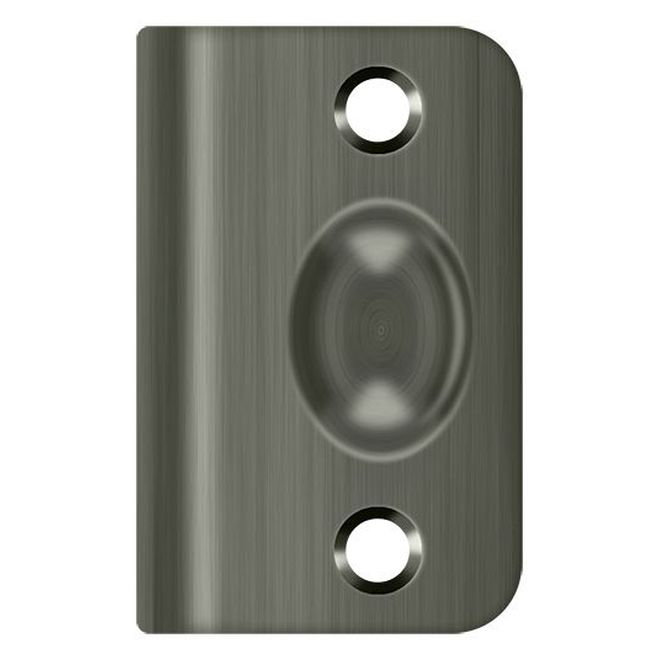 Deltana SPB349U15A Strike Plate for Ball Catch and Roller Catch in Antique Nickel, Antique Nickel