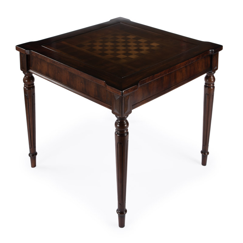 Handmade 36" Moskowitz Chess and Backgammon Table, Plantation Cherry