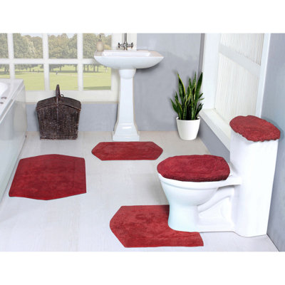 Ensemble de tapis de bain en coton 5 pièces Athyrium