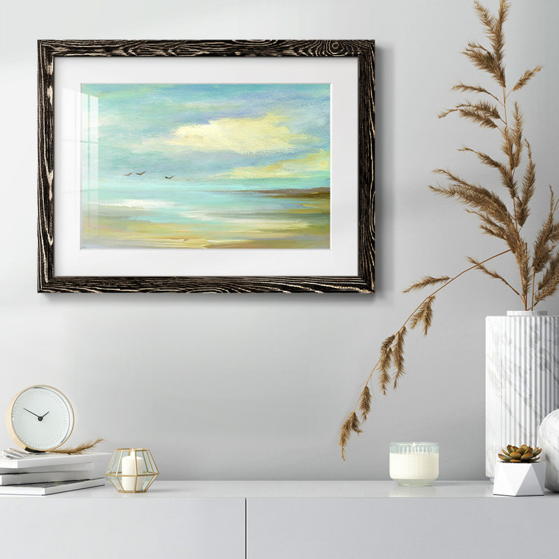 Dérive - reproduction encadrée rustique avec tableau mat, H 26 po x l 38 po, Noir